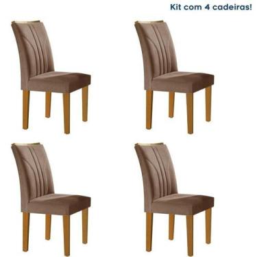 Imagem de Conjunto 4 Cadeiras Para Sala De Jantar Laguna Ypê - Cel Móveis