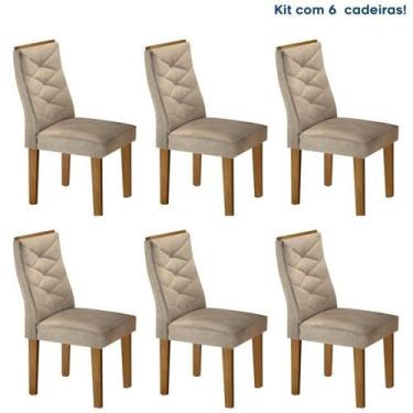 Imagem de Conjunto 6 Cadeiras Para Sala De Jantar Germany Ypê - Cel Móveis