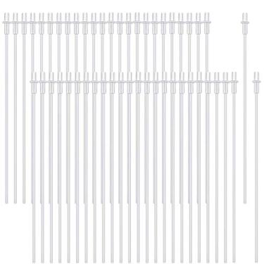 Imagem de Weewooday 50 varetas descartáveis de inseminação artificial tubo de haste de reprodução flexível tubo de cateter de reprodução para cães cabras ovelhas (27 cm, branco)