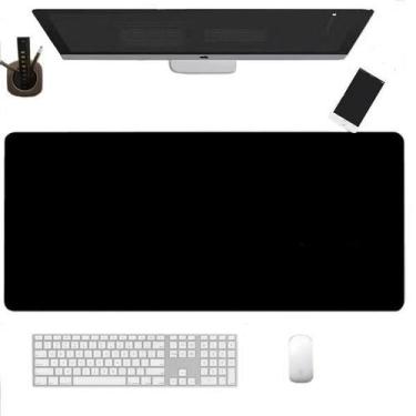 Imagem de Desk Pad 140X30 Computador Notebook Em Couro + Porta Copo - Genertoy