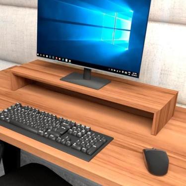 Imagem de Suporte p/ Monitor MDF Mesa de Escritório 70cm x 20cm NG F5 - F5 Offic