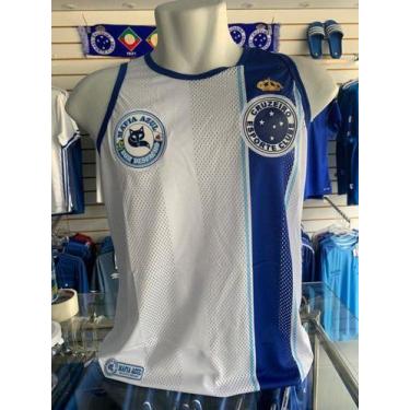 Imagem de Regata Máfia Azul Torcida Cruzeiro Camiseta Raposa Oficial, GG, Branco