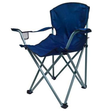 Imagem de Cadeira Para Camping Dobravel Reforçada Premium 160KG Azul LU0102_AZ -