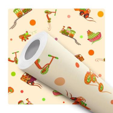 Imagem de Papel de Parede Vinílico Brinquedos Colorido Quarto Infantil 12m - Sig