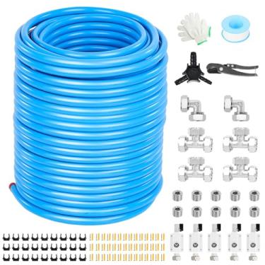 Imagem de Kit de linha de ar comprimido de 3/10.2 cm, kit de linha de ar, kit de mangueira de ar, tubulação HDPE-alumínio-HDPE, hermética, à prova de vazamento, para conexões de compressor de ar, adequado para