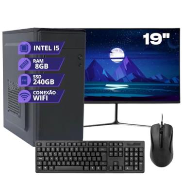 Imagem de Pc Computador Completo Intel core I5 Memoria 8gb Ssd 240gb Monitor 19
