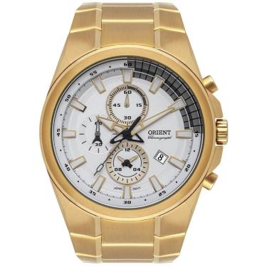Imagem de Relógio Orient Masculino Ref: Mgssc042 S1kx Cronógrafo Dourado