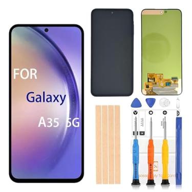 Imagem de Pishzeo Digitalizador LCD Amoled original de 6,6 polegadas para Samsung Galaxy A35 5G SM-A356U1, A356U, SM-A356E/DS, SM-A356B/DS Touch Display, conjunto de digitalizador Full HD (SM-A35 5G sem moldura