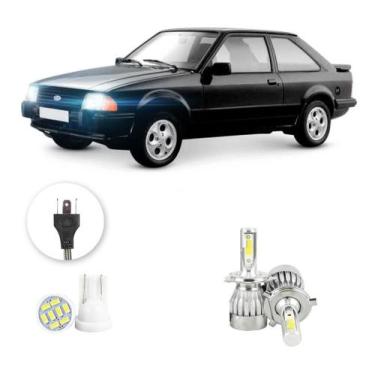 Imagem de Lampadas Led Ford Escort 1983 A 1986 H4 20000lm - V10, Branco