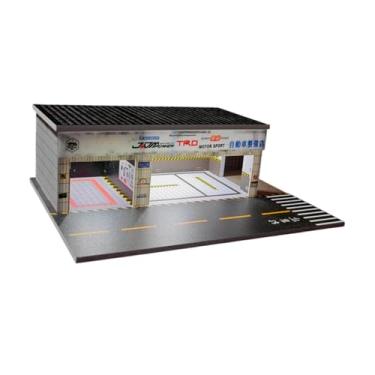 Imagem de MERIGLARE Modelo de Reparação Auto Modelo Diorama Desktop Ornamento 1:64 Escala Colecionáveis ​​Cenário Miniatura Cena do Cenário Prop para Homens