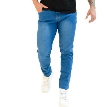 Imagem de Calça Masculina Jeans Básica Slim para trabalho - Mitchelgutto, Jeans 