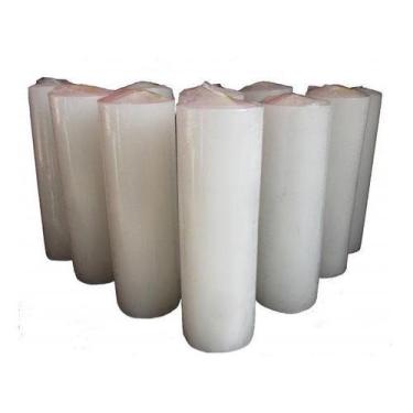 Imagem de Kit C/ 10 Velas Brancas 7 Dias De Parafina 200 Gramas Cada - Deposito 