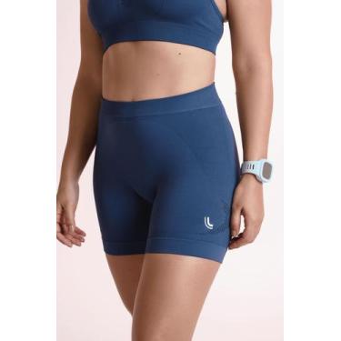 Imagem de Short Lupo Sports Attack Sem Costura, Azul, GG, Feminino