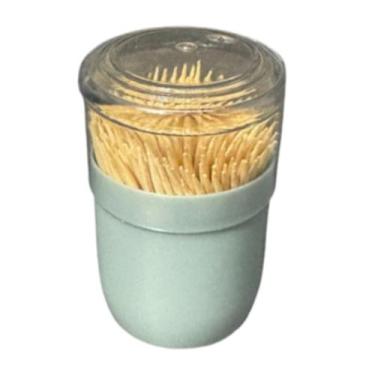 Imagem de Kit Paliteiro Com Tampa Transparente + 160 Palitos de Bambu - Rio Tiju