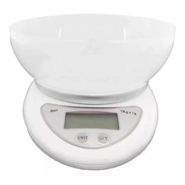 Imagem de Balança Digital Cozinha Precisão 5kg Tara Bacia Vasilha - Útil Ferrame