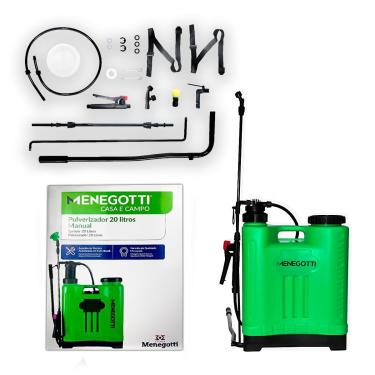 Imagem de Pulverizador Costal Manual 20L Menegotti Para Aplicação Defensivos Agrícolas Original - 20L MANUAL
