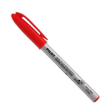 Imagem de Marcador Permanente CD/DVD, Vermelho, 2 mm, Pilot