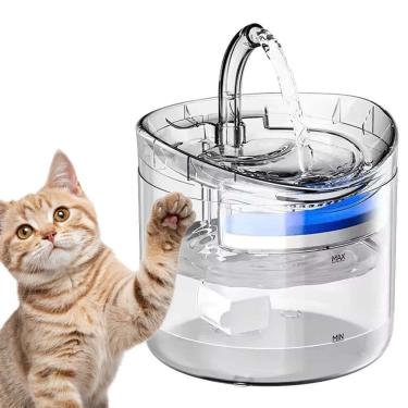Imagem de Fonte Agua Bebedouro Automatico Animais Estimaçao Usb Silencioso Pet Gato Caes 2 Litros Bomba Hidrataçao