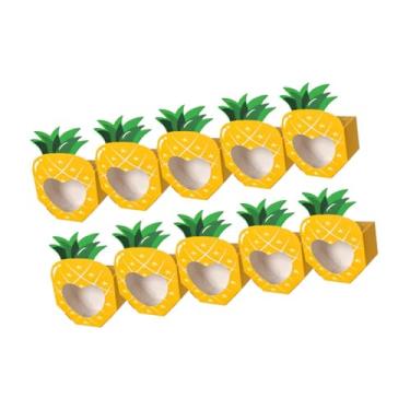 Imagem de oshhni 10 peças de caixas de doces dobráveis, caixas de guloseimas fofas, portáteis, artigos para festas, caixa de embalagem de presente de papel, papelão, Amarelo