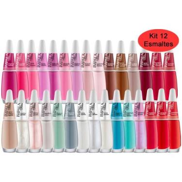 Imagem de Kit 12 Esmaltes Coleção A Sua Moda Atacado Manicure Impala