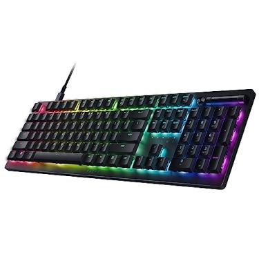 Imagem de Razer Teclado para jogos DeathStalker V2: interruptores ópticos de baixo perfil roxo clicky - teclas revestidas duráveis - placa superior de alumínio - rolo multifuncional e botão de mídia - Chroma