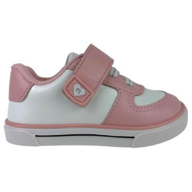Imagem de Tênis Casual Infantil Molekinha Calce Facil Confortavel (Branco/Rosa, Pequeno, BR, Criança de 1 a 3 anos, Numérico, 21)