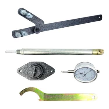 Imagem de Kit Ferramenta Sincronismo PMS Motor 8V Haste Suporte Relógio Comparador Chave Tensionadora Trava Polia
