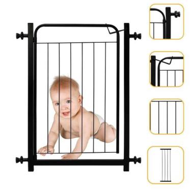 Imagem de Portão Pet Grade Para Cães Crianças Proteção para Bebês Acompanha Exte
