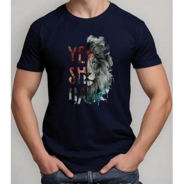 Imagem de Camiseta Camisa Algodão Adulto Feminina Masculina Yeshua Leão Moda Gos