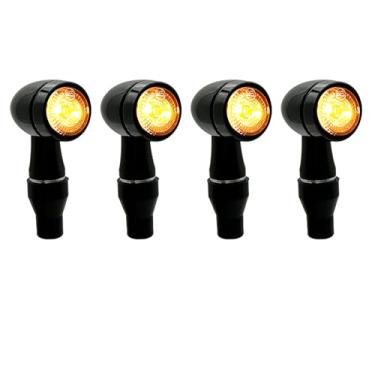 Imagem de MGMSINYO Mini motocicleta com sinal de seta preto cromado (preto, 4 peças-YE)