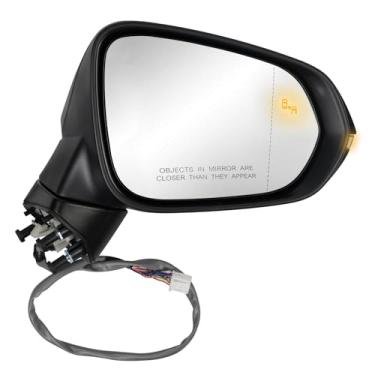 Imagem de Dexepe Conjunto de espelho lateral do passageiro compatível com Lexus RX 350 350L 450h 450hL 2016-2022 com monitor de ponto cego aquecido, seta, vidro de memória ajustável dobrável elétrico preto (15