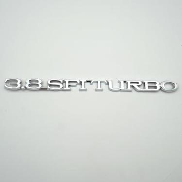 Imagem de 1 peça 1984-1987 Regal 3.8 SFI Turbo capô ou porta-malas emblema 3D Script emblema placa de identificação substituição para SFI Turbo 25519633 (Chrome)