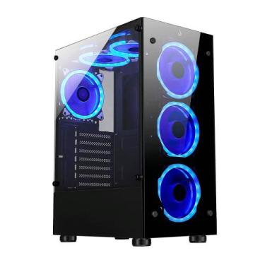 Imagem de Gabinete Gamer Rise Mode Glass 06x, Mid Tower, ARGB, ATX, Lateral e Fr