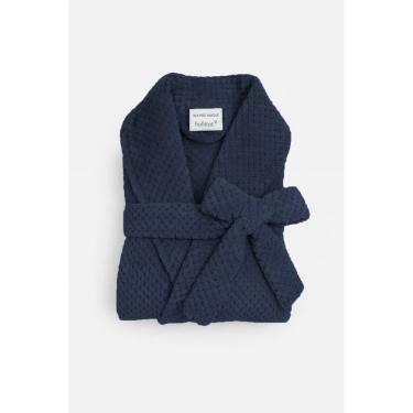 Imagem de Roupão Unissex Em Microfibra Felpuda GG - Habitat - Azul Marinho