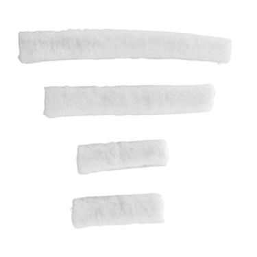 Imagem de harayaa Conjunto de protetores de focinheira para cabresto de cavalo, acessórios para arreios, protetor de focinheira de pelúcia para treinamento, conjunto de, Branco