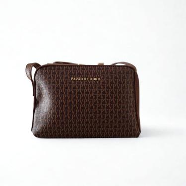 Imagem de Bolsa feminina transversal pequena Pavão de Ouro