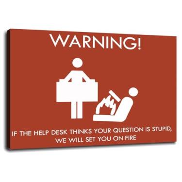 Imagem de Impressão em tela de minimaísmo engraçado arte humor pôster arte de parede para casa 1 peça decorações com moldura 30.5 cm x 20.3 cm