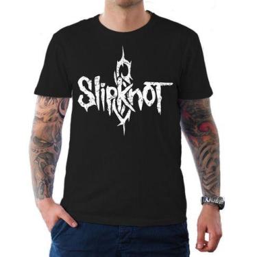 Imagem de Camiseta Slipknot Camisa Banda Rock Camisa 100% Algodão, P, Preto