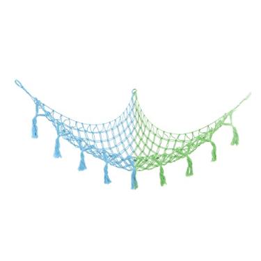 Imagem de aqxreight Rede de Brinquedo Triangular Brinquedos de Pelúcia Corda de Algodão Tecido Bolso Líquido Pendurado Rede de Armazenamento Espaço Extra Tomando Espaço de Lata Brinquedo Lote Animal