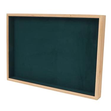 Imagem de KIMISS Bandeja de Joias de Madeira Elegante – Bandejas de Exibição Multiuso Elegantes e Resistentes a Arranhões para Brincos, Colares e Pulseiras (Verde)