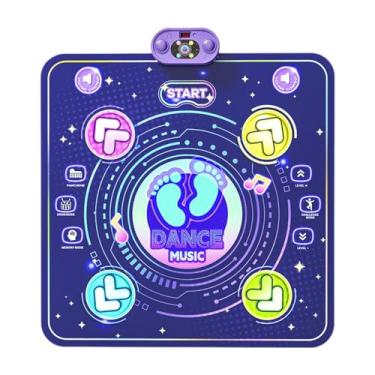 Imagem de TTETTZ Tapete de Dança Infantil com Luzes - Jogo Eletrônico para Toda a Família - Tapete de Dança Sensível ao Toque para Crianças de 3 a 10 Anos ou Mais