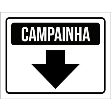 Imagem de Kit 3 Placas Campainha Seta Pra Baixo