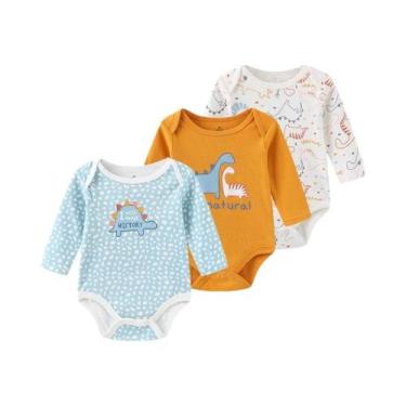 Imagem de Bodies De Manga Longa Para Bebês Meninos E Meninas Com Estampa De Dese