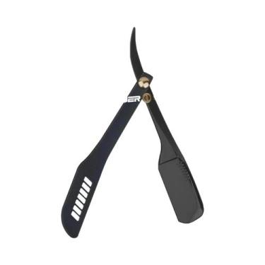 Imagem de Navalha Profissional De Aço Inoxidável Para Barbeiro, Lâmina Reta Dobr