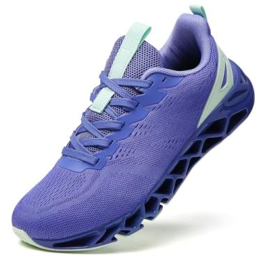 Imagem de TSIODFO Tênis de corrida feminino para academia, corrida e caminhada, Roxo 01, 38