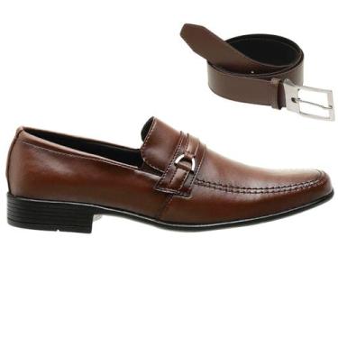 Imagem de Sapato Social Masculino Casual Bico Fino Siroco Marrom Super Confortáv