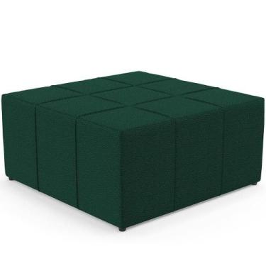 Imagem de Puff Decorativo Para Sala De Estar Quadrado Milano 90x90cm W01 Bouclê 