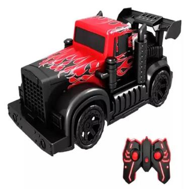 Imagem de Caminhao controle remoto fumaça som e luz 336-98 - ESM, Vermelho