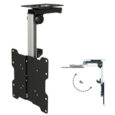 Imagem de InstallerParts TV suporte de TV dobrável de teto de alumínio para armário, Prata, 17 inch - 37 inch