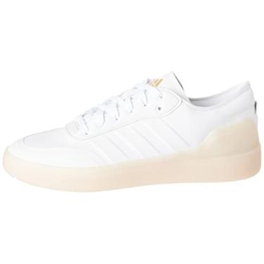 Imagem de adidas Tênis feminino Court Revival, Branco/Ouro metálico, 8.5